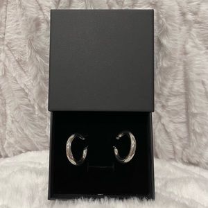 30mm Stainless Steel Silver Tone Hoop Earrings